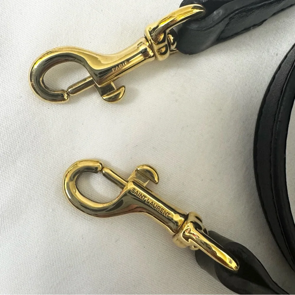 YSL Baby Cabas Black Leather Bag